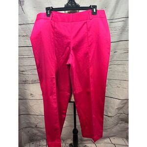 Worthington Modern Fit‎ Bright Pink Straight Leg Pants Women's Size 14